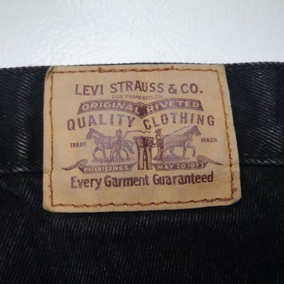 Levi's Men's Size 32 Waist Zipper & Button Closure Straight Leg Black Jeans - Picture 3 of 12